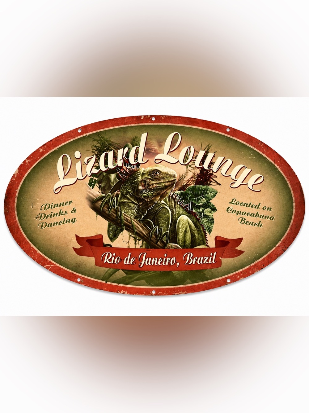 NEW Lizard Lounge Rio De Janeiro Brazil Steel Metal Sign